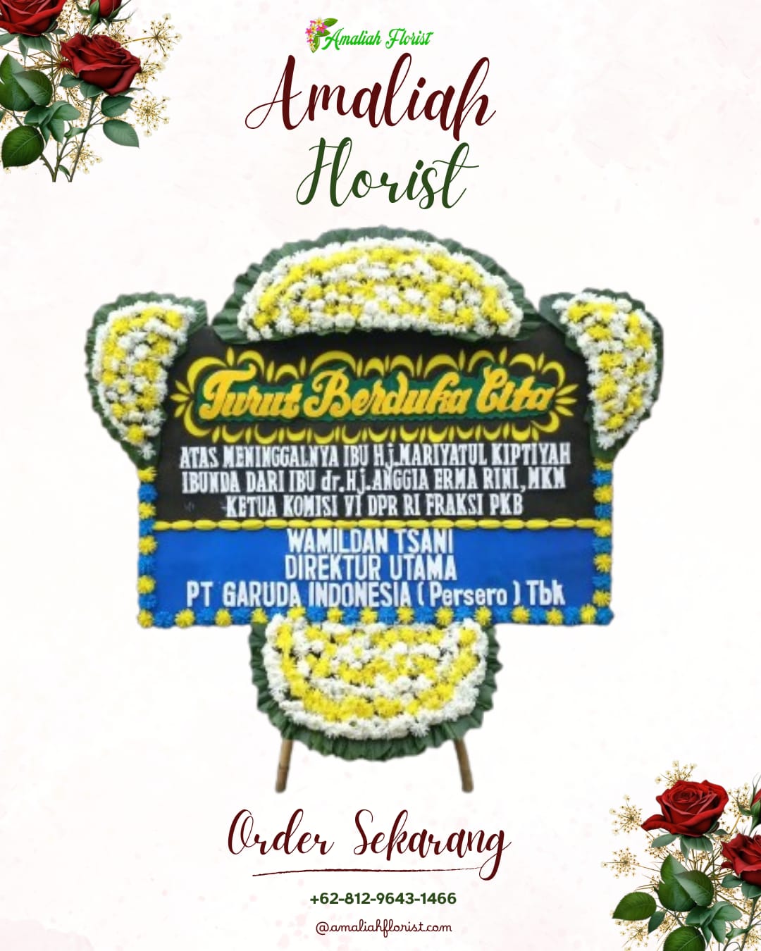 Papan Bunga Duka Gedangan